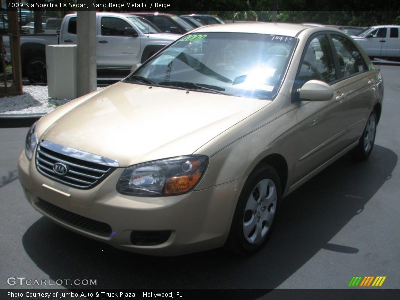 Sand Beige Metallic / Beige 2009 Kia Spectra EX Sedan