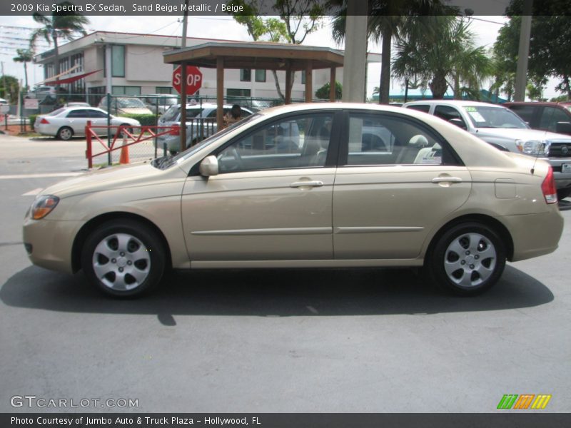 Sand Beige Metallic / Beige 2009 Kia Spectra EX Sedan