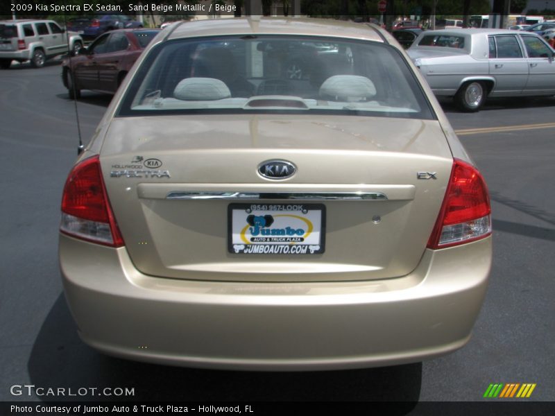 Sand Beige Metallic / Beige 2009 Kia Spectra EX Sedan