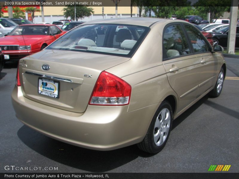 Sand Beige Metallic / Beige 2009 Kia Spectra EX Sedan