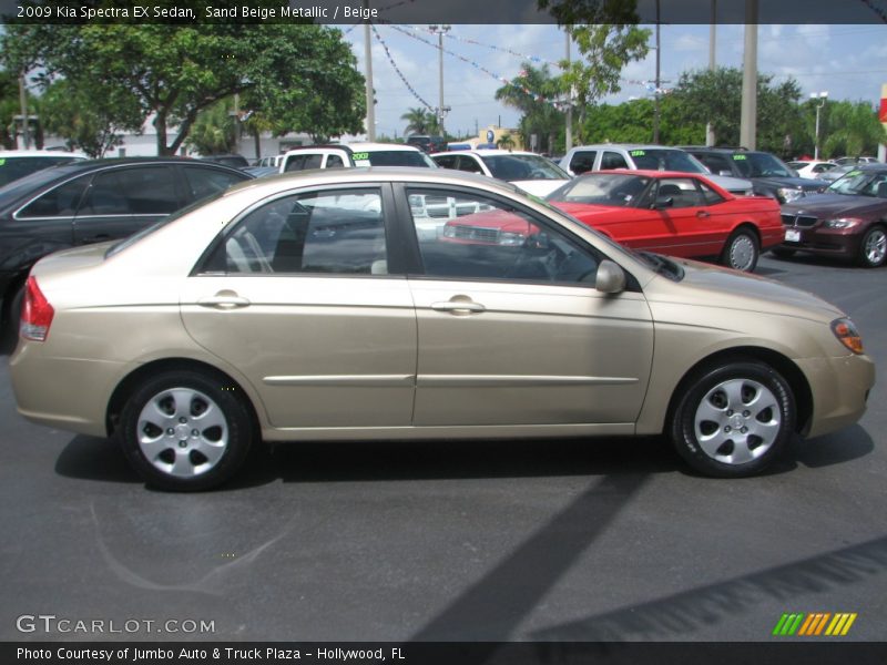 Sand Beige Metallic / Beige 2009 Kia Spectra EX Sedan