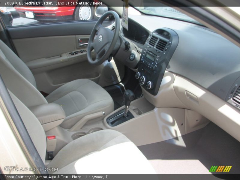 Sand Beige Metallic / Beige 2009 Kia Spectra EX Sedan