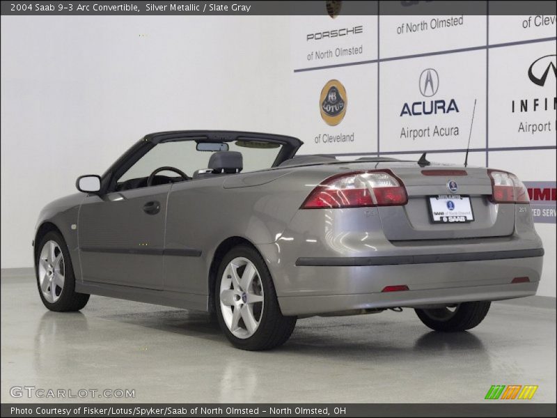 Silver Metallic / Slate Gray 2004 Saab 9-3 Arc Convertible