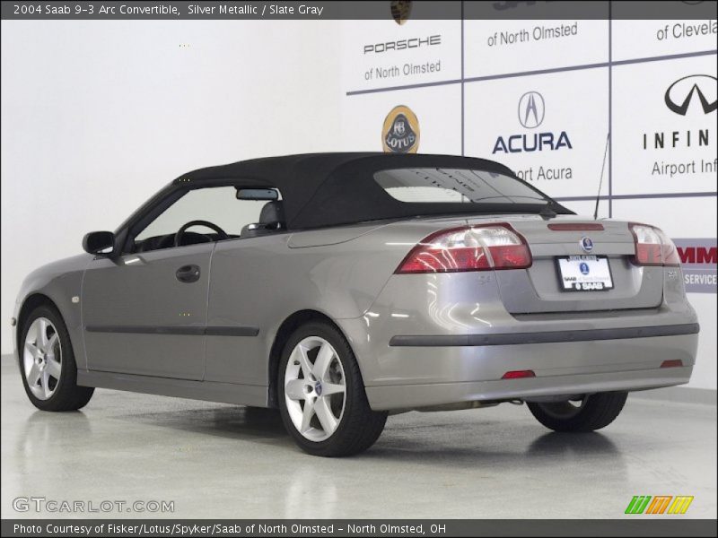 Silver Metallic / Slate Gray 2004 Saab 9-3 Arc Convertible