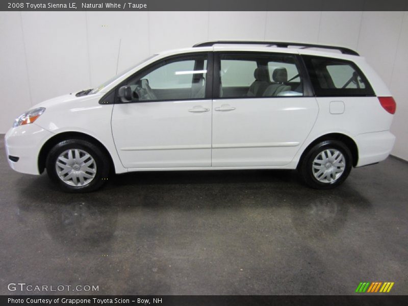 Natural White / Taupe 2008 Toyota Sienna LE