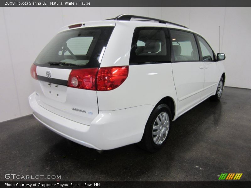 Natural White / Taupe 2008 Toyota Sienna LE