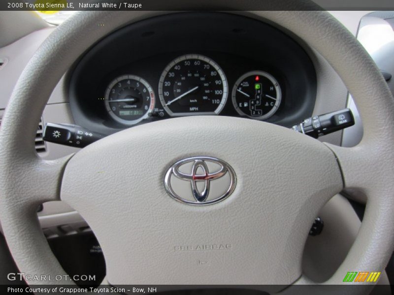 Natural White / Taupe 2008 Toyota Sienna LE