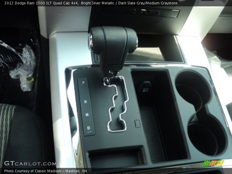 Bright Silver Metallic / Dark Slate Gray/Medium Graystone 2012 Dodge Ram 1500 SLT Quad Cab 4x4
