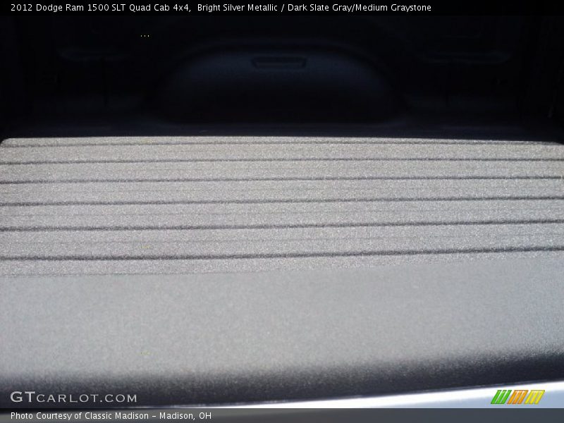 Bright Silver Metallic / Dark Slate Gray/Medium Graystone 2012 Dodge Ram 1500 SLT Quad Cab 4x4