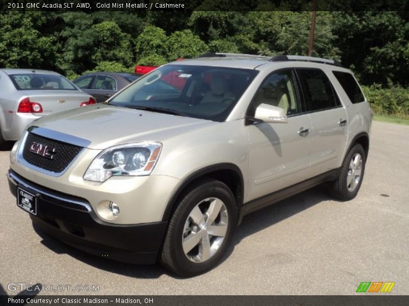 Gold Mist Metallic / Cashmere 2011 GMC Acadia SLT AWD