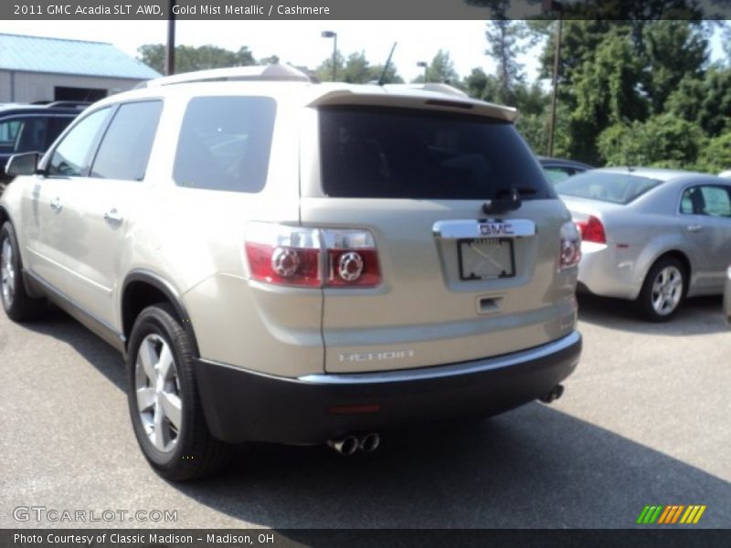 Gold Mist Metallic / Cashmere 2011 GMC Acadia SLT AWD
