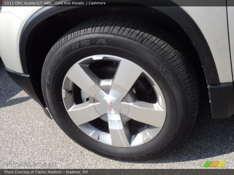 Gold Mist Metallic / Cashmere 2011 GMC Acadia SLT AWD