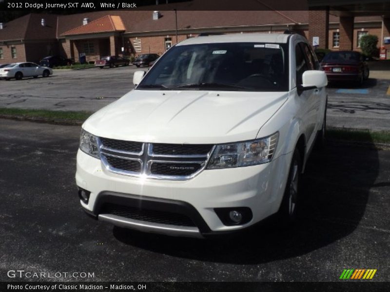 White / Black 2012 Dodge Journey SXT AWD