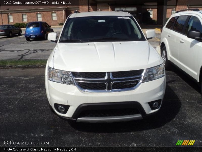 White / Black 2012 Dodge Journey SXT AWD
