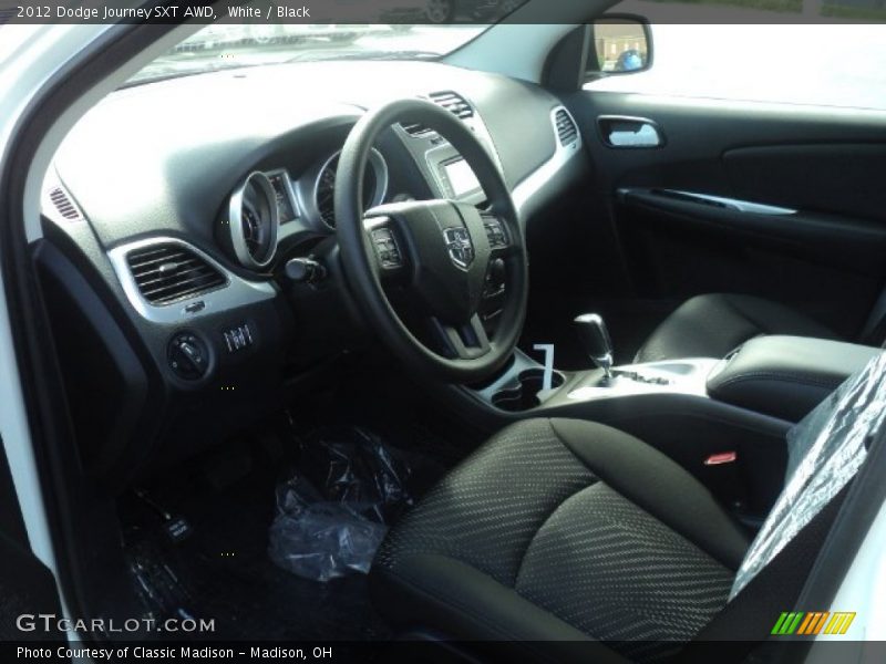 White / Black 2012 Dodge Journey SXT AWD