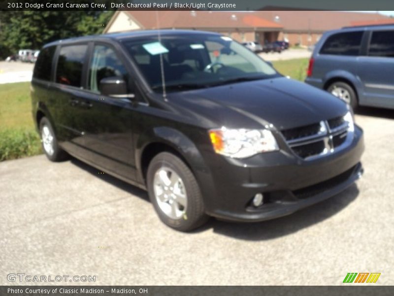 Dark Charcoal Pearl / Black/Light Graystone 2012 Dodge Grand Caravan Crew