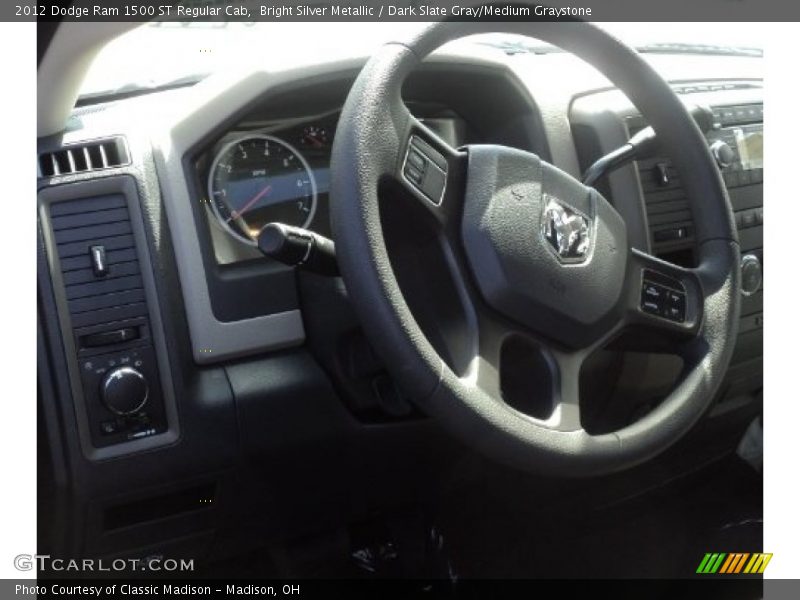 Bright Silver Metallic / Dark Slate Gray/Medium Graystone 2012 Dodge Ram 1500 ST Regular Cab