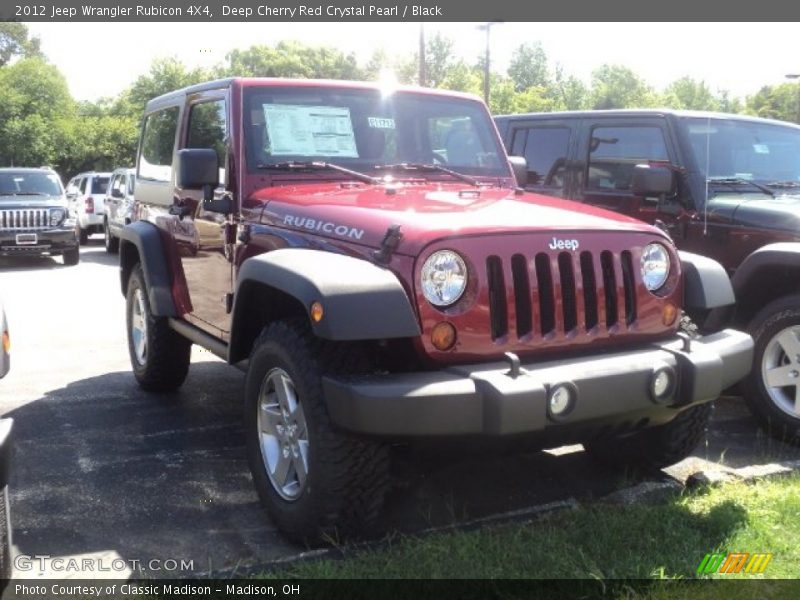 Deep Cherry Red Crystal Pearl / Black 2012 Jeep Wrangler Rubicon 4X4