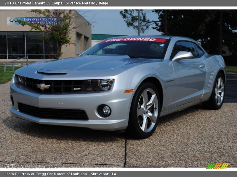 Silver Ice Metallic / Beige 2010 Chevrolet Camaro SS Coupe