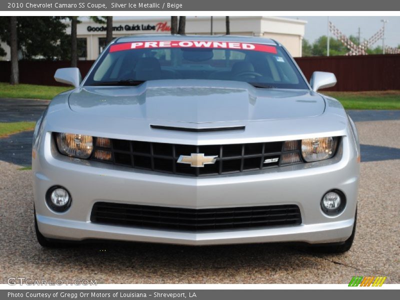 Silver Ice Metallic / Beige 2010 Chevrolet Camaro SS Coupe