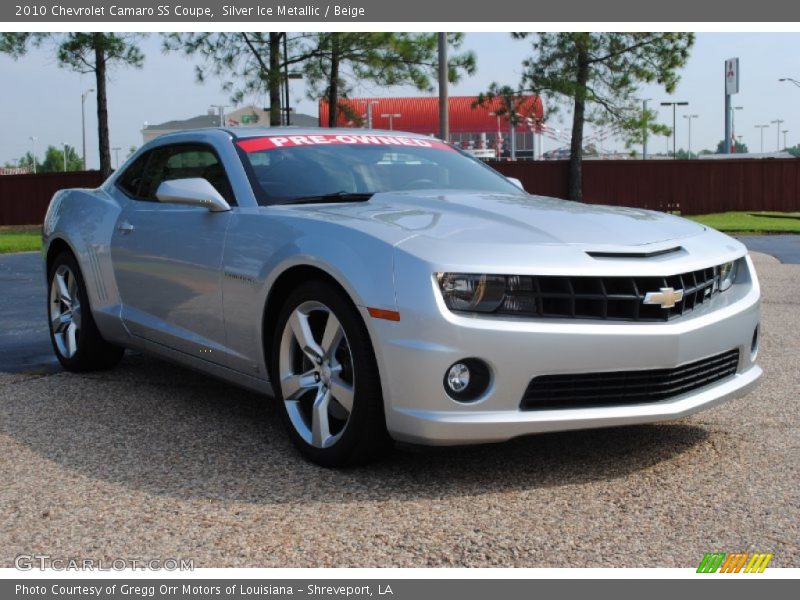 Silver Ice Metallic / Beige 2010 Chevrolet Camaro SS Coupe
