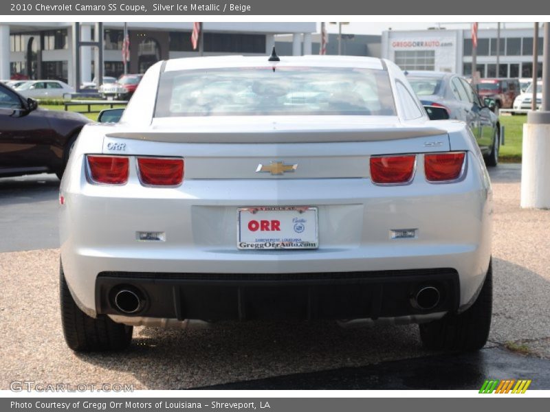 Silver Ice Metallic / Beige 2010 Chevrolet Camaro SS Coupe