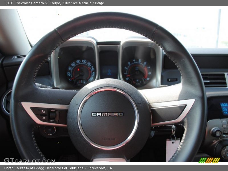 Silver Ice Metallic / Beige 2010 Chevrolet Camaro SS Coupe