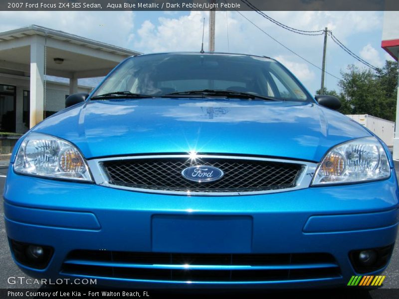 Aqua Blue Metallic / Dark Pebble/Light Pebble 2007 Ford Focus ZX4 SES Sedan