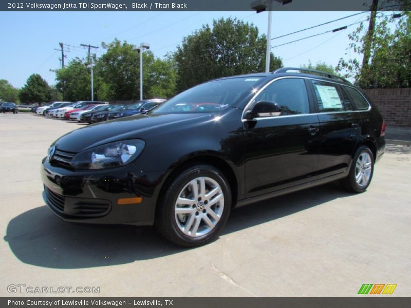 Black / Titan Black 2012 Volkswagen Jetta TDI SportWagen