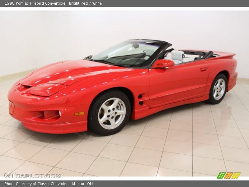 Bright Red / White 1998 Pontiac Firebird Convertible