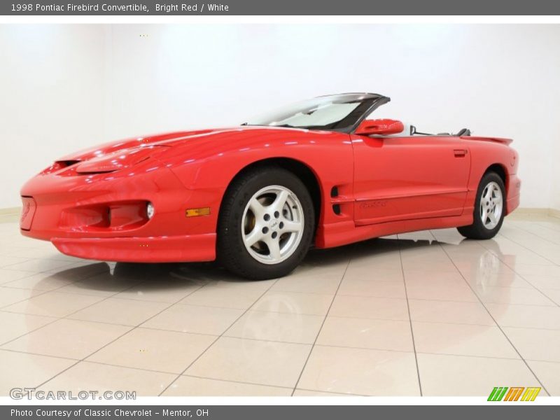 Bright Red / White 1998 Pontiac Firebird Convertible