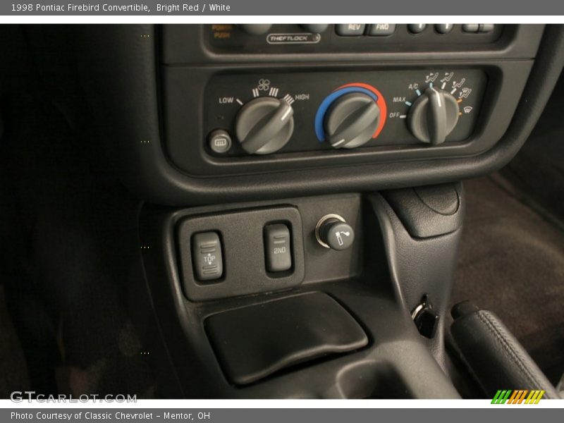 Controls of 1998 Firebird Convertible