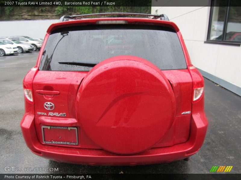 Barcelona Red Pearl / Taupe 2007 Toyota RAV4 Limited 4WD