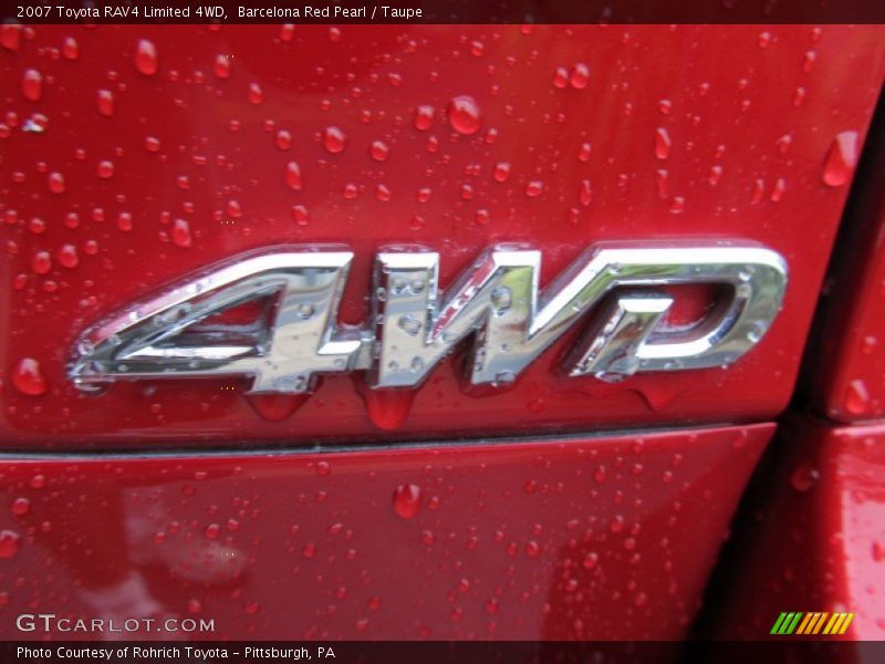 Barcelona Red Pearl / Taupe 2007 Toyota RAV4 Limited 4WD