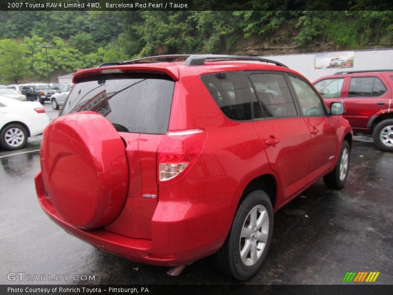Barcelona Red Pearl / Taupe 2007 Toyota RAV4 Limited 4WD