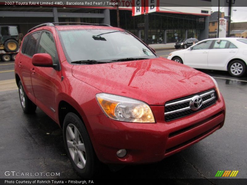 Barcelona Red Pearl / Taupe 2007 Toyota RAV4 Limited 4WD