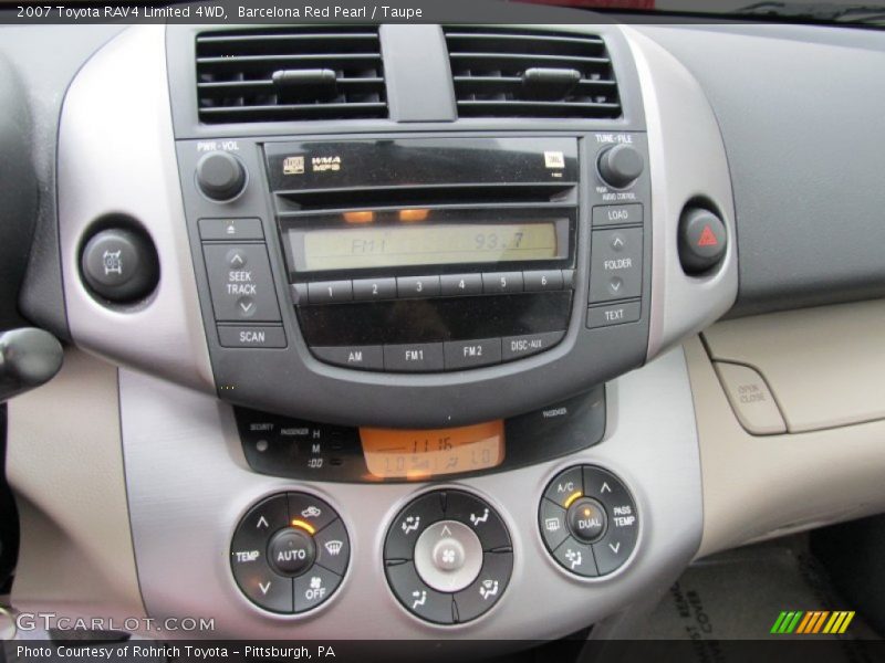 Controls of 2007 RAV4 Limited 4WD