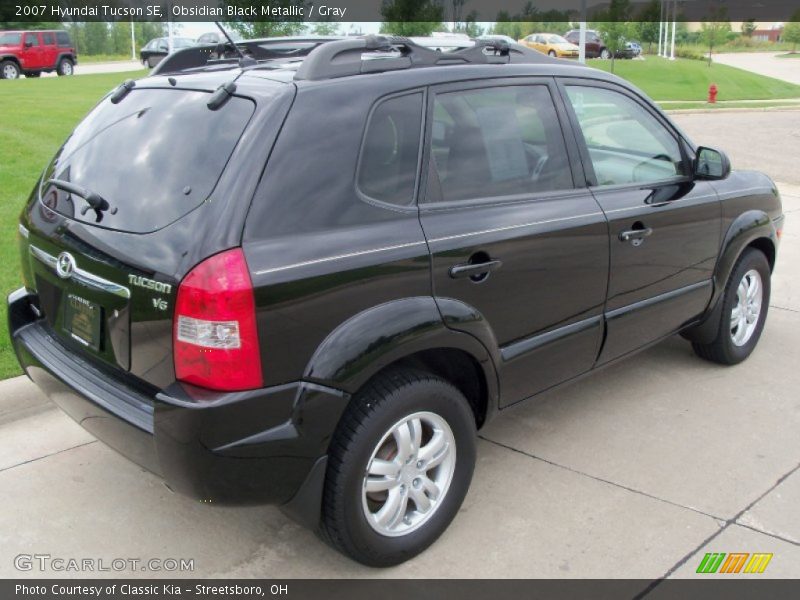 Obsidian Black Metallic / Gray 2007 Hyundai Tucson SE