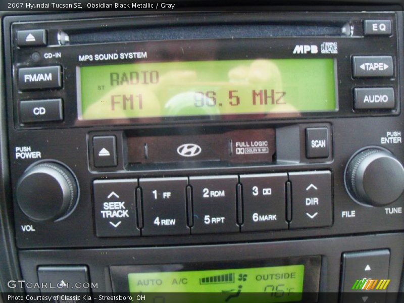 Obsidian Black Metallic / Gray 2007 Hyundai Tucson SE