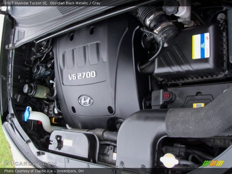 Obsidian Black Metallic / Gray 2007 Hyundai Tucson SE