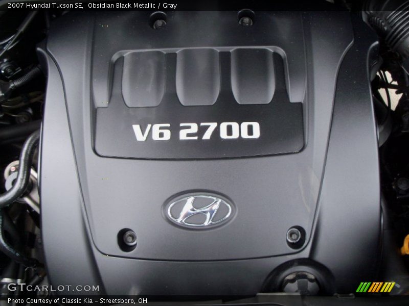 Obsidian Black Metallic / Gray 2007 Hyundai Tucson SE