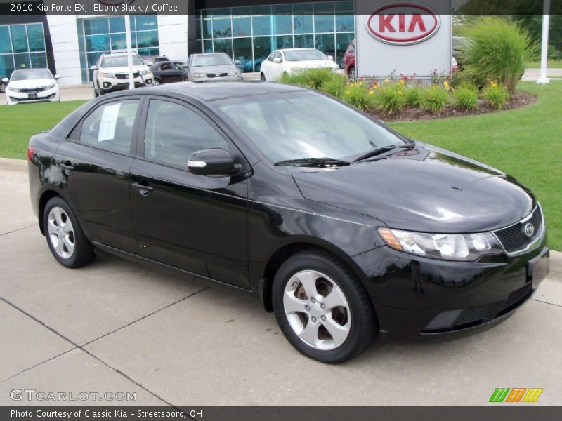 Ebony Black / Coffee 2010 Kia Forte EX