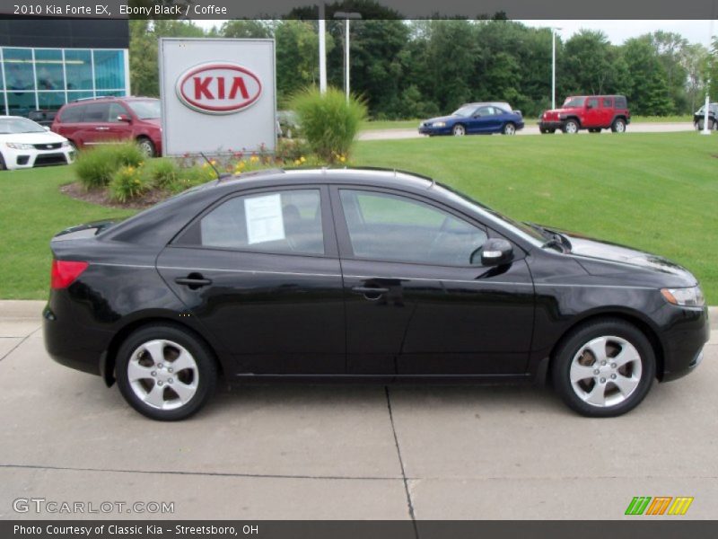 Ebony Black / Coffee 2010 Kia Forte EX