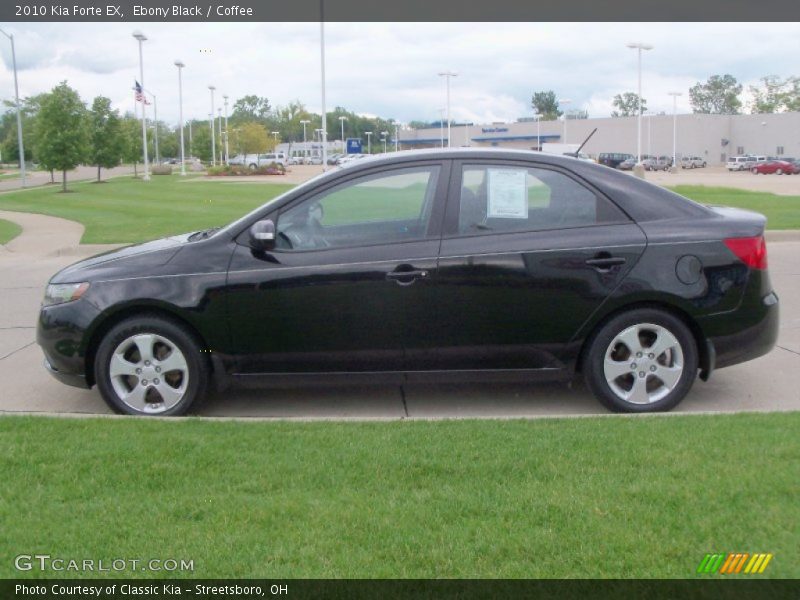 Ebony Black / Coffee 2010 Kia Forte EX