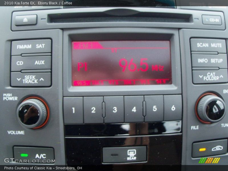 Ebony Black / Coffee 2010 Kia Forte EX