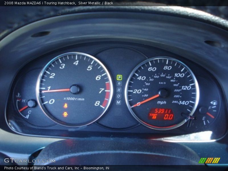 Silver Metallic / Black 2008 Mazda MAZDA6 i Touring Hatchback