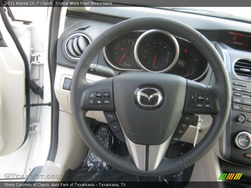Crystal White Pearl Mica / Sand 2011 Mazda CX-7 i Sport