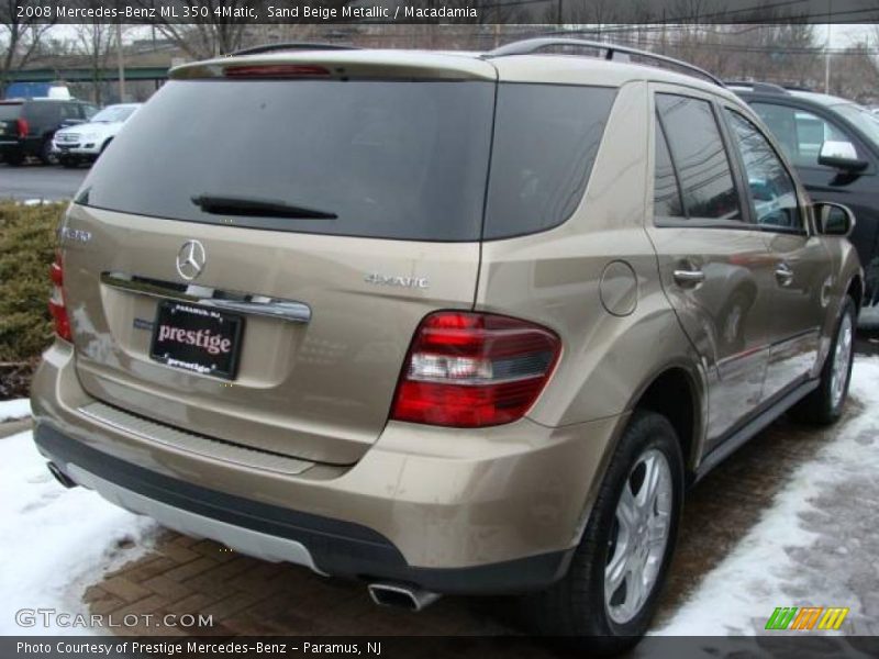 Sand Beige Metallic / Macadamia 2008 Mercedes-Benz ML 350 4Matic