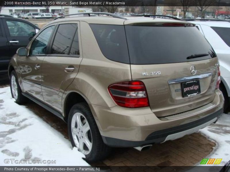Sand Beige Metallic / Macadamia 2008 Mercedes-Benz ML 350 4Matic