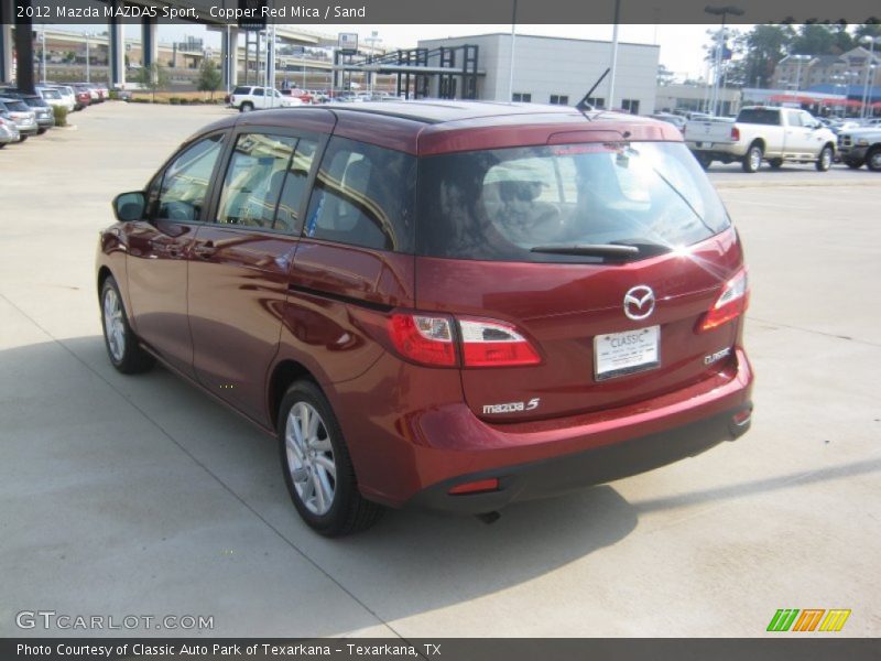 Copper Red Mica / Sand 2012 Mazda MAZDA5 Sport